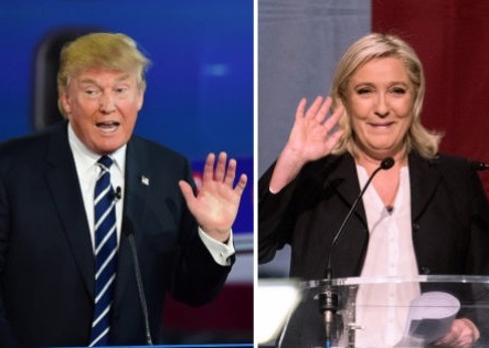 Donald Trump and Marine Le Pen.