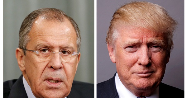 A combination of file photos of Russian Foreign Minister Sergei Lavrov and U.S. President Donald Trump.