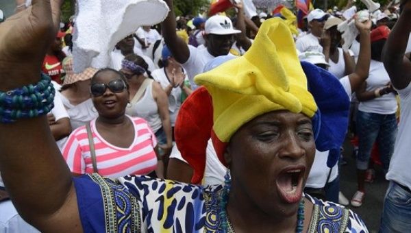 More than 150,000 civilians gathered together to support the Colombian strike in Buenaventura.