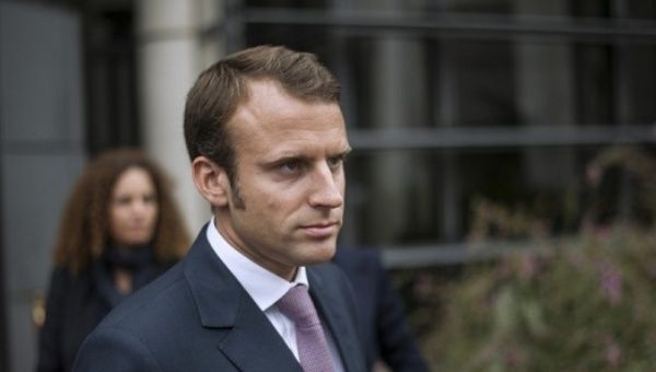 Newly elected centrist French President, Emmanuel Macron.