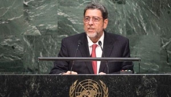 Saint Vincent and Grenadines Prime Minister Ralph Gonsalves at the U.N. General Assembly. 