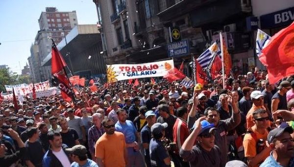 Uruguayan workers organized their second strike this year.