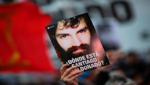 Protesters are demanding justice for Santiago Maldonado