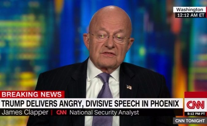 Clapper said the U.S. president could be a threat to national security.