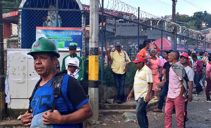 Miners in Segovia continue a strike against the government of President Juan Manuel Santos.