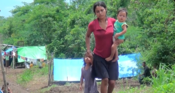 Displaced people's camp on the Mexican-Guatemalan border