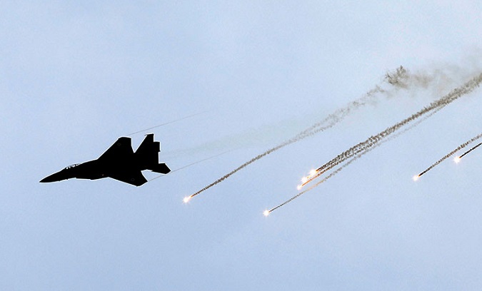 An Israeli Air Force F-15 fighter jet.