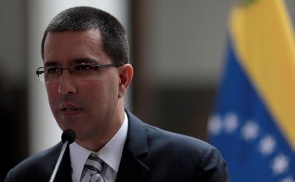 Venezuela's Foreign Affairs Minister Jorge Arreaza at a news conference in Caracas, Venezuela, August 19, 2017.