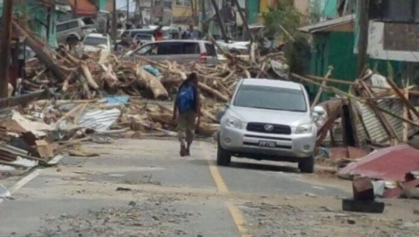 One of the areas of Dominica shown in the aftermath of Hurricane Maria. 