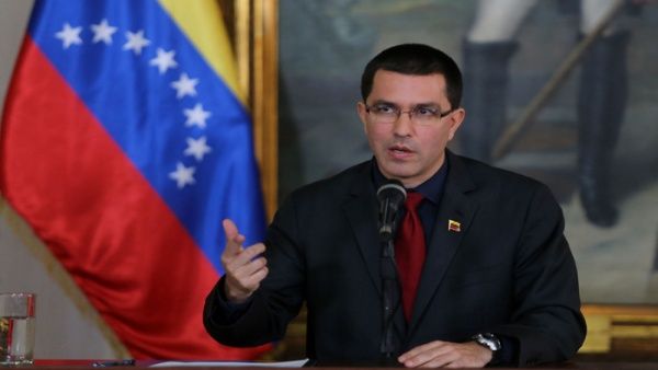 Venezuela's Foreign Minister Jorge Arreaza blasted U.S. President Donald Trump on Twitter for his 