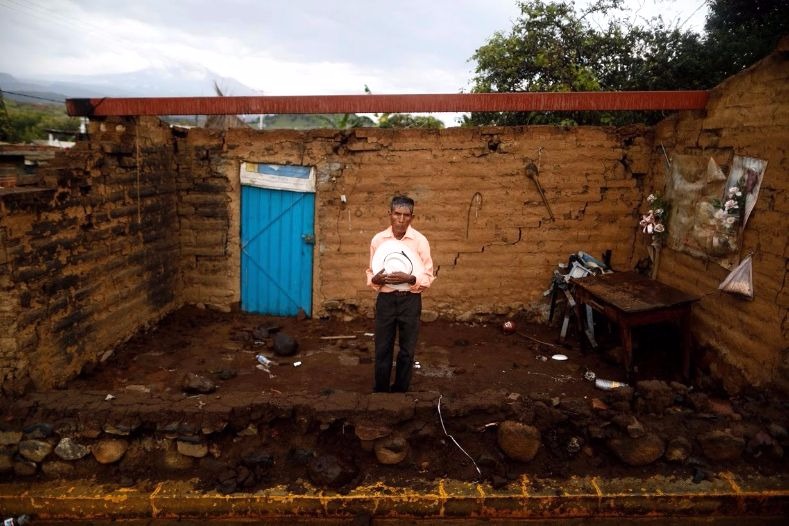 66-year-old Prudencio Gutierrez, a farm worker, whose house was badly damaged said: 