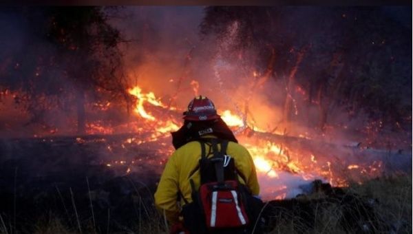 More than 10,000 firefighters supported by air tankers and helicopters battled 16 major wildfires in areas north of San Francisco.