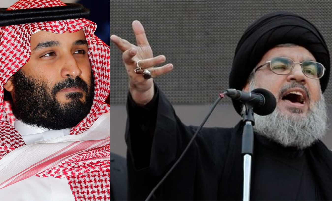 Saudi Crown Prince Mohammed Bin-Salman (L) and Seyyed Hassan Nasrallah (R)