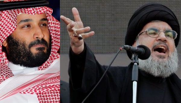 Saudi Crown Prince Mohammed Bin-Salman (L) and Seyyed Hassan Nasrallah (R)