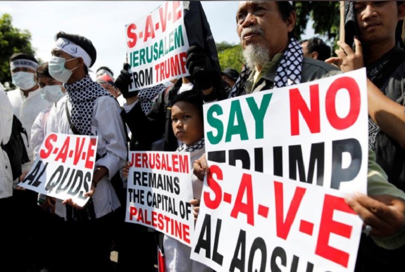 Enraged sympathizers hosted protests outside the U.S. embassy in Jakarta, Indonesia, home to one of the world’s largest Muslim population.