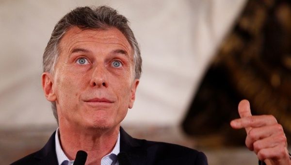 Argentina's President Mauricio Macri gestures during a news conference at the Casa Rosada Presidential Palace in Buenos Aires, Argentina December 19, 2017