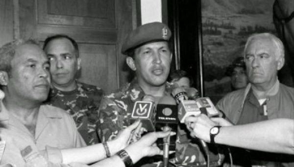 Chavez accepts responsibility for the 1992 insurrection. 