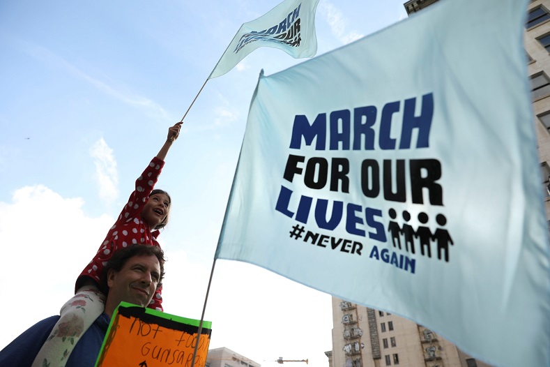 Across the United States and outside U.S. embassies, hundreds of thousands of campaigners took part in the 'March for Our Lives' anti-gun protests.