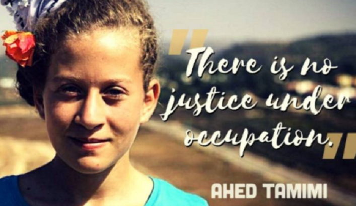 Ahed Tamimi, the 17-year-old Palestinian girl was sentenced to eight months in prison.