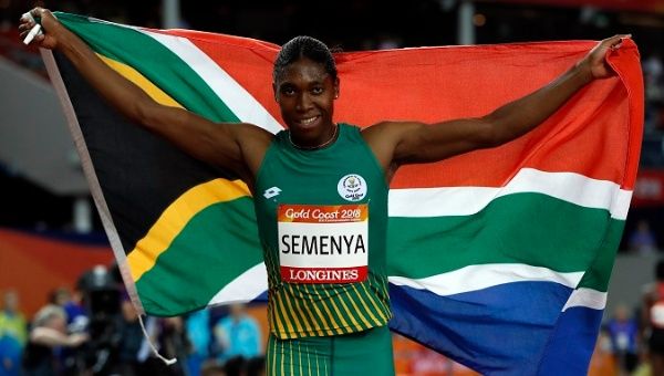 Caster Semenya won two Gold Coast medals in the women's 800 and 1,500 meters competition at the 2018 Commonwealth Games celebrated in Australia. April 13, 2018.