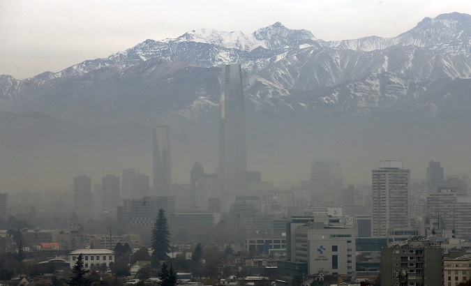 Heavy air pollution in Chile.