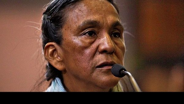 Milagro Sala, leader of the Tupac Amaru movement.