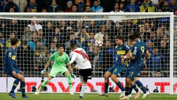 Beautiful goal was scored by Colombian midfielder Juan Fernando Quintero for River Plate, just minutes into overtime.