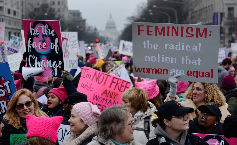 Thousands of people have participated in the Third Annual Women's March at Freedom Plaza in Washington