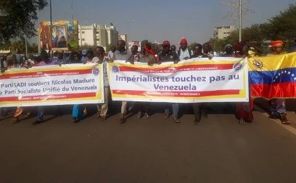 People in Mali are rallying in solidarity with Venezuela. 