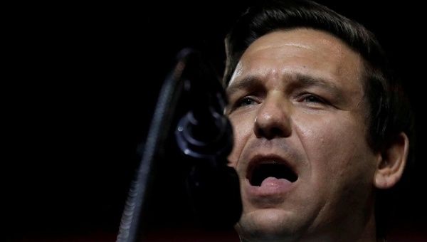 Republican Florida governor candidate Ron DeSantis speaks during a Make America Great Again Rally at the Florida State Fairgrounds