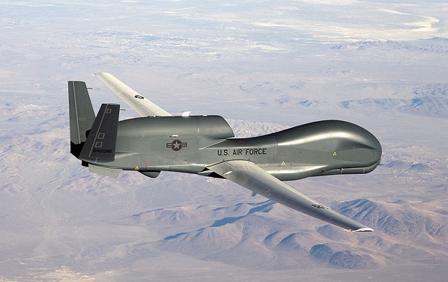 An RQ-4 Global Hawk unmanned aircraft like the one shown is currently flying non-military mapping missions over South, Central America and the Caribbean at the request of partner nations in the region.