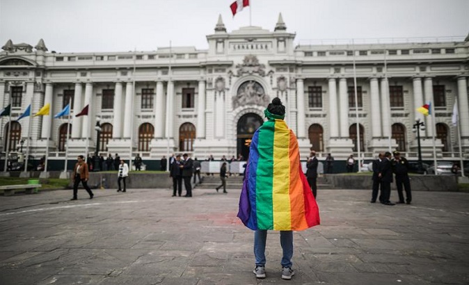 Some 200 Peruvians filled the streets to participate in the country's first PRIDE march on June 27, 2019.