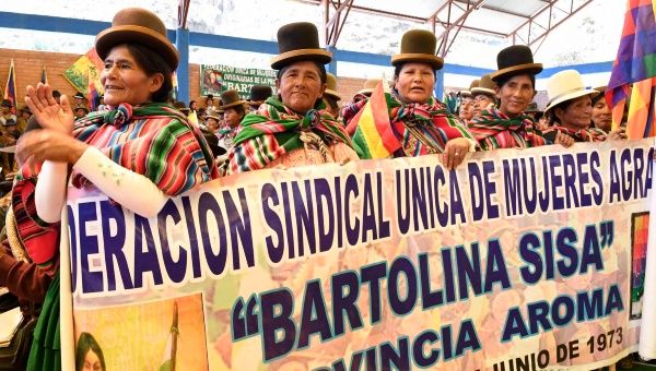 Members of the 'Bartolinas', Bolivia's Indigenous womens union.