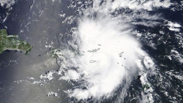 Handout photo of Hurricane Dorian is shown as it nears St. Thomas and the U.S. Virgin Islands.