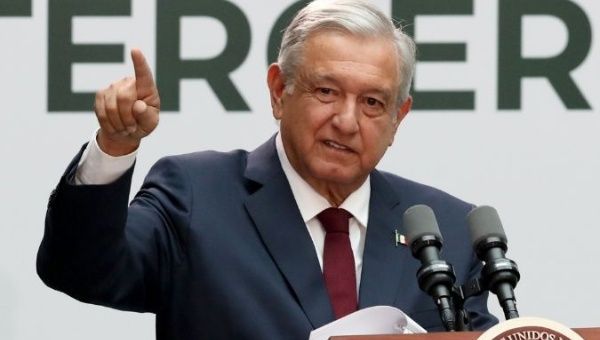 Mexico's President Andres Manuel Lopez Obrador delivers his first state of the union at National Palace in Mexico City, Mexico, September 1, 2019.
