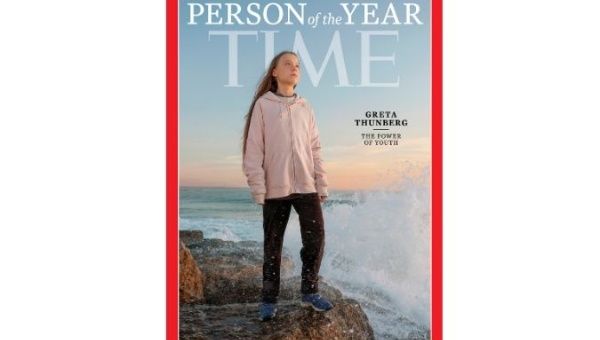 Time cover features Swedish teen activist Greta Thunberg named the magazine's Person of the Year for 2019 in this undated handout.