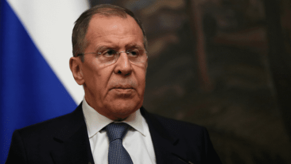 Russian Foreign Minister Sergei Lavrov attends a news conference in Moscow, Russia, Feb. 4, 2020.