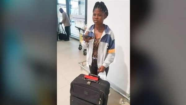 Faustina Tay, pictured here on her way to Lebanon, was found dead on March 14 in Beirut.