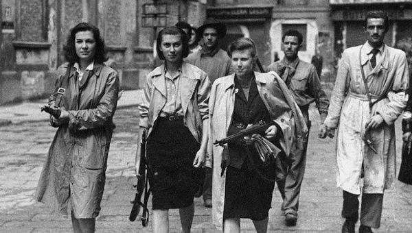 Members of the socialist organization Partito d'Azione, April 25, 1945.