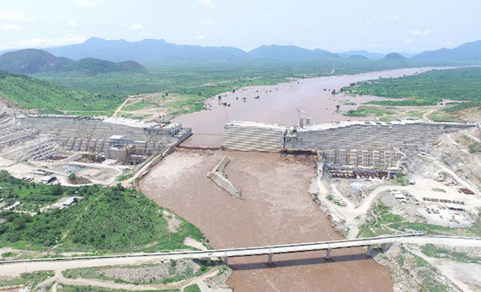 Grand Ethiopian Renaissance Dam, Ethiopia, August 4, 2020.