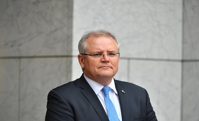 PM Scott Morrison at Parliament House, Canberra, Australia, July 8, 2020.