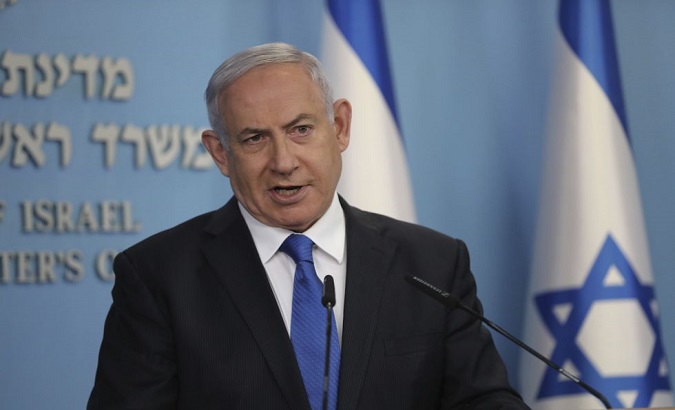 Israeli Prime Minister Benjamin Netanyahu announces the deal during a news conference in Tel Aviv, Israel, August 13, 2020.