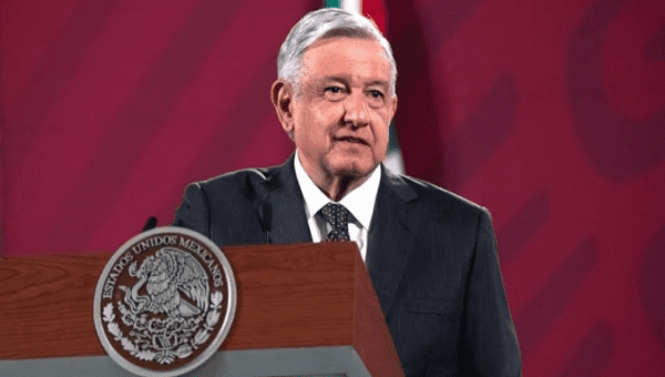 Andres Manuel Lopez Obrador at a press conference, Mexico City, Mexico, August 25, 2020.