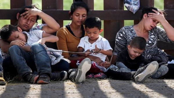Latin American migrants at the U.S.-Mexico border, July 19, 2020.
