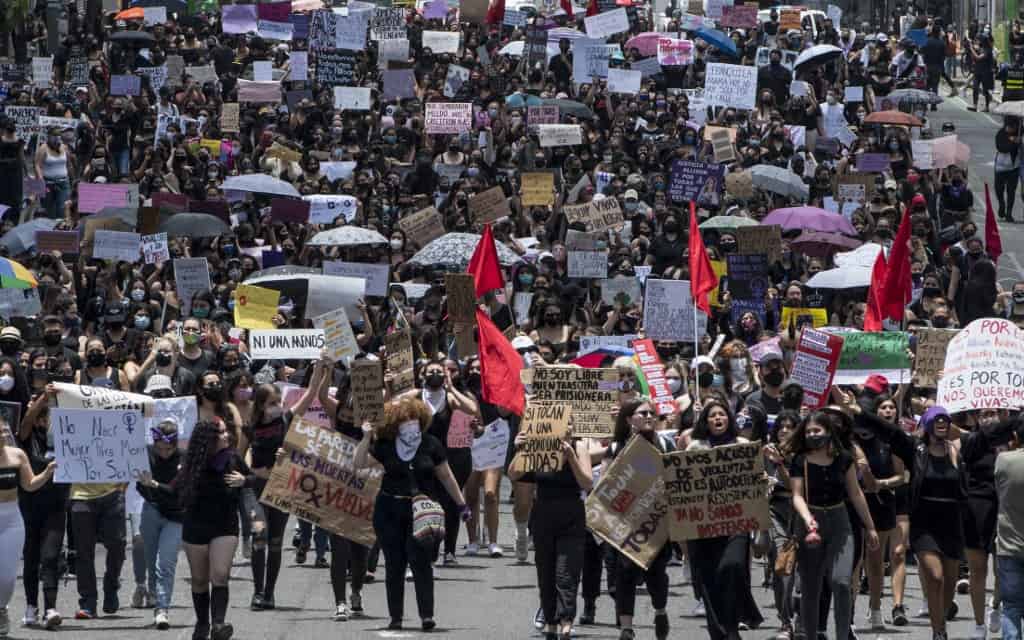Demonstration against femicides in San Jose, September 6, 2020.
