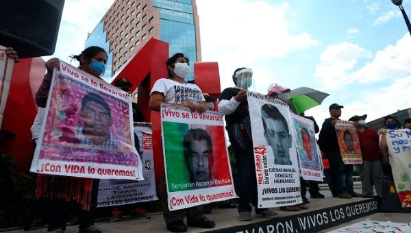 Parents Of Ayotzinapa's 43 demonstrate in Mexico City, Mexico, Sept. 26, 2019.