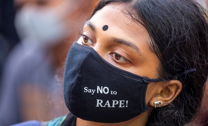 A student protest against sexual assaults, Dhaka, Bangladesh, Oct. 12, 2020.