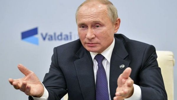 President Vladimir Putin, Russia, October 26, 2020.