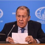 Russian Foreign Minister Sergei Lavrov speaks during his annual press conference in Moscow, capital of Russia, Jan. 17, 2020.