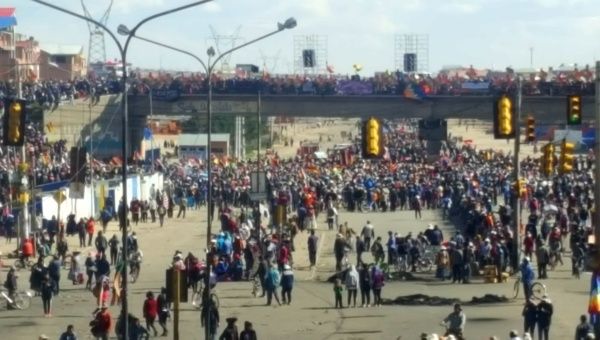 Cabildo in Senkata, El Alto follwing the Senkata massacre. December 20, 2019.